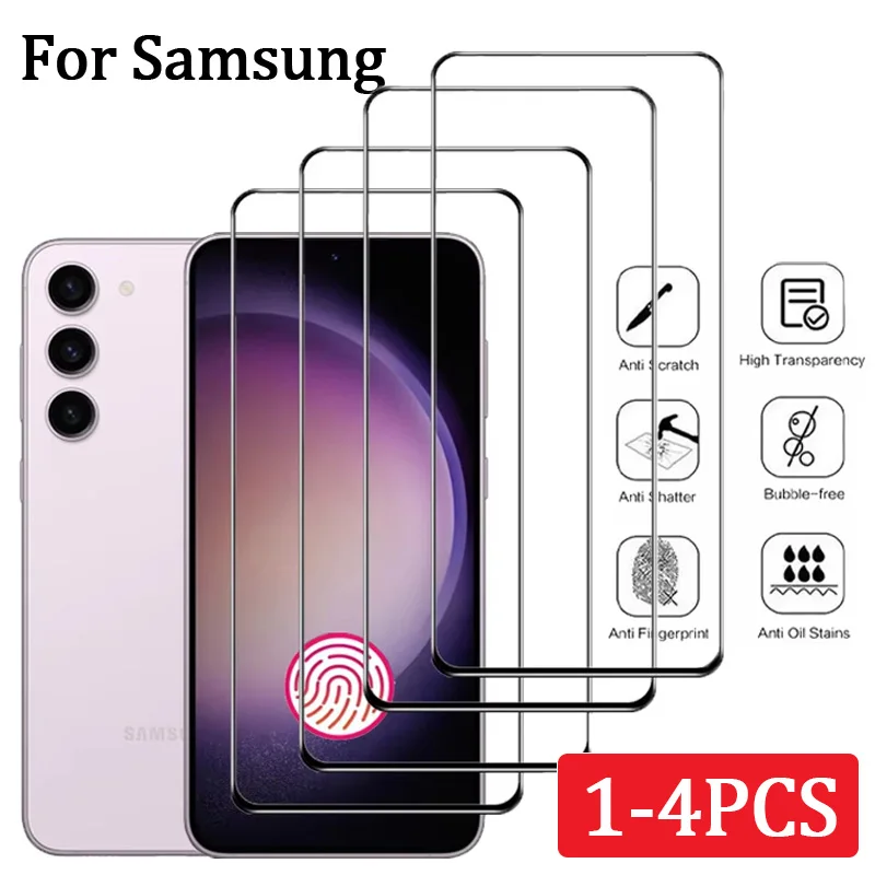 1-4 PCS Protective Film For Samsung Galaxy S26 Ultra S25 S24 S21 S20 FE A73 A72 A57 A56 A37 A36 A17 A16 Cristal  Tempered Glass
