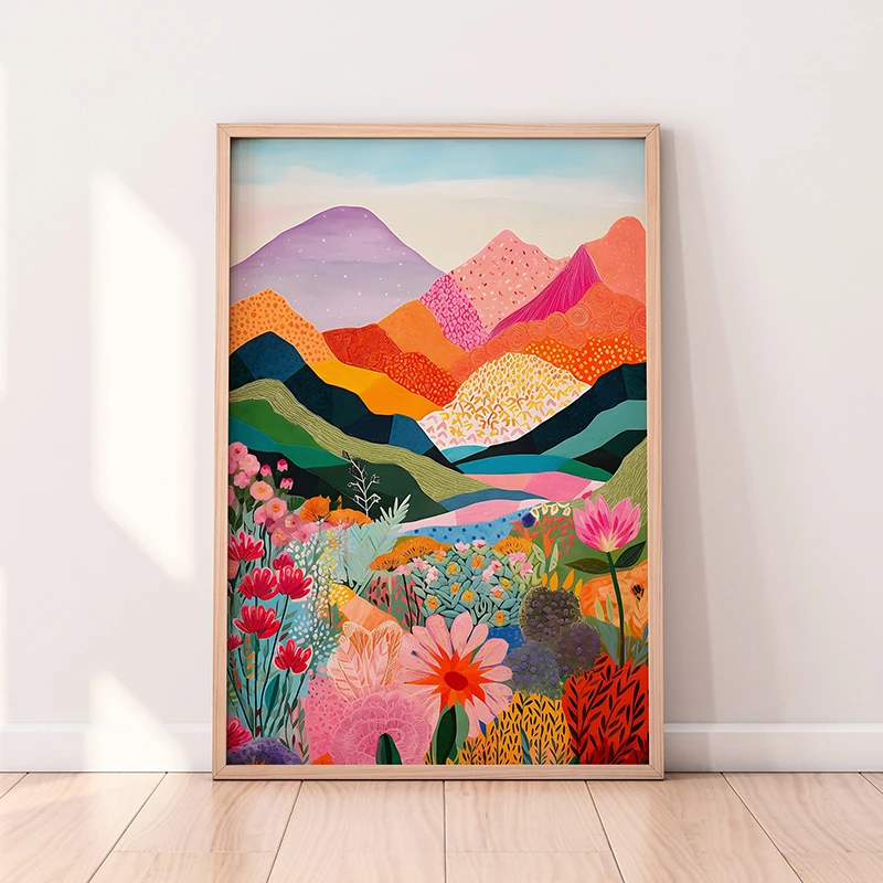 Abstract Mountain Artwork Landscape Flower Art 5D Diamond Painting Home Decoration Festival Gifts view 2