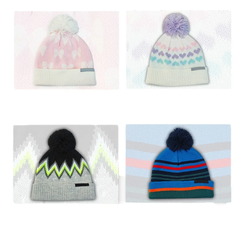 2025 أطفال طبقة مزدوجة متماسكة قبعة مع الصوف يارباند شتاء دافئ قبعة قابلة للطي للبنين/الفتيات لينة الحرارية غطاء حماية الأذن #5