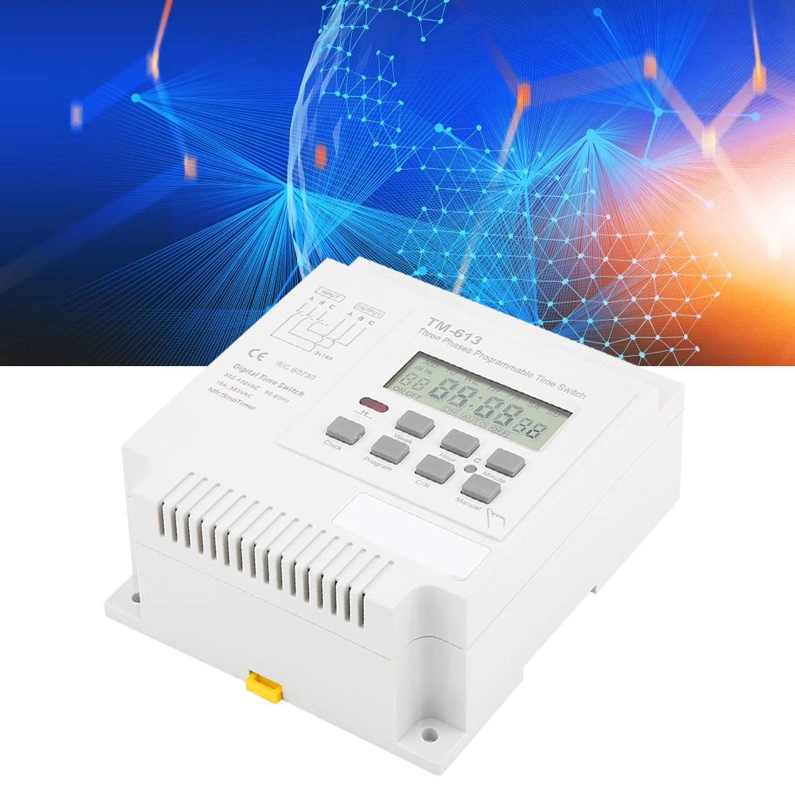 Digital Time Relay Mini Timer Switch TM-163 Three Phases 380V Smart Digital Weekly Programmable Control Power Timer Switch