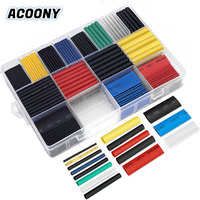 580pcs 2:1 Heat Shrink Tubing Kit 6 Colors 11 Sizes Assorted Sleeving Tube Wrap Cable Wire Kit for DIY