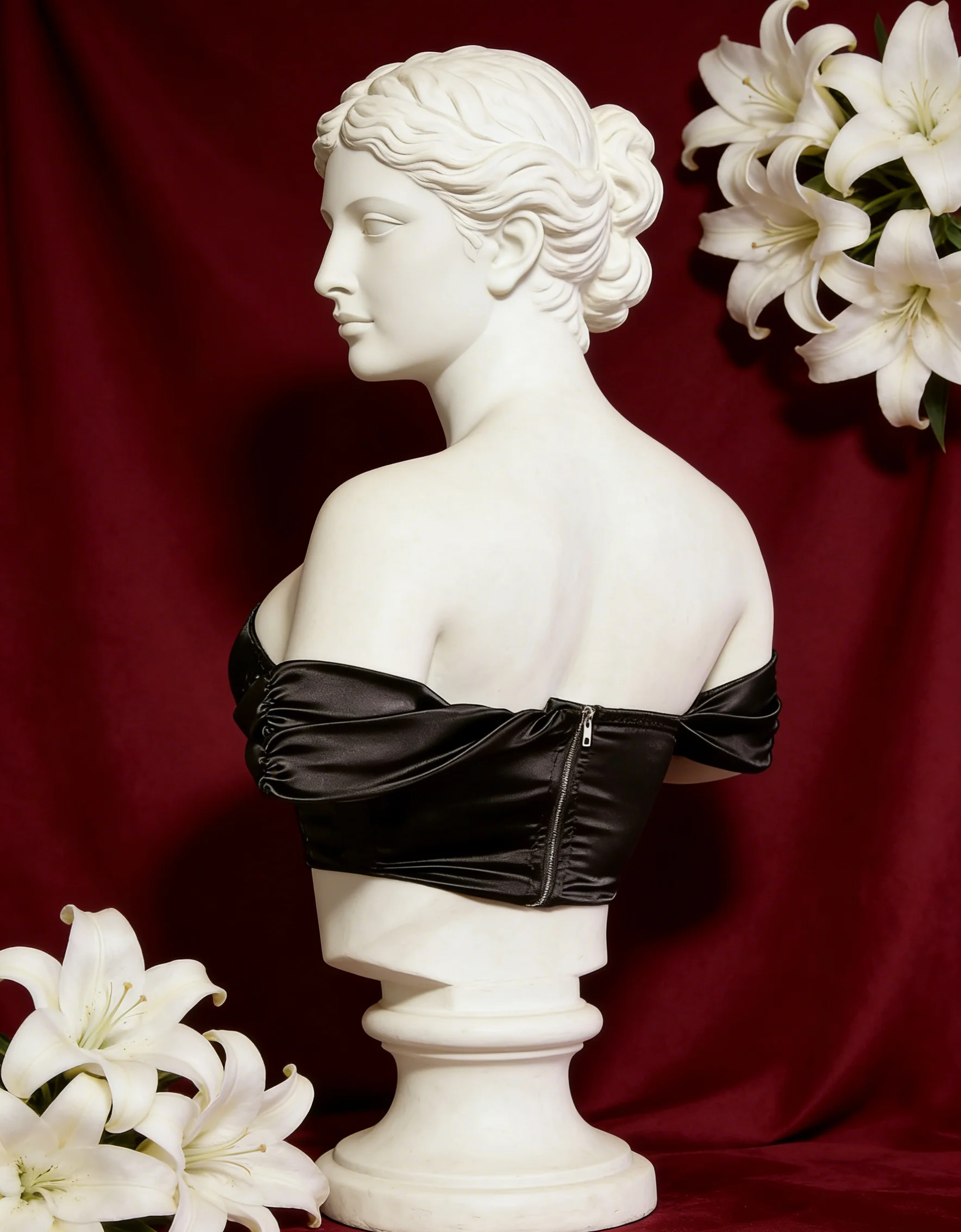 【 Fragments.SPECIAL LINK:THE MASCOT'SLITTLE GIFT.】Vintage Irregular Aesthetic One-Shoulder Arm-Hook Black Fashion Vest