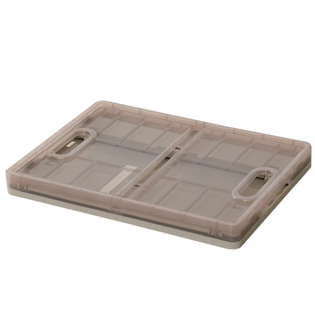 

Multifunctional Plastic Storage Box Foldable Portable Organizer For Home Wardrobe Kitchen Office Translucent Container Handle