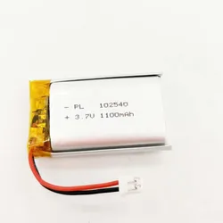 MSDS Verified 2/5/20/200/1000/10000pcs 102540 , Rechargeable 3.7V 1100mAh Li Lipo Lithium Polymer Ion Battery 2 Pin 2.0mm JST