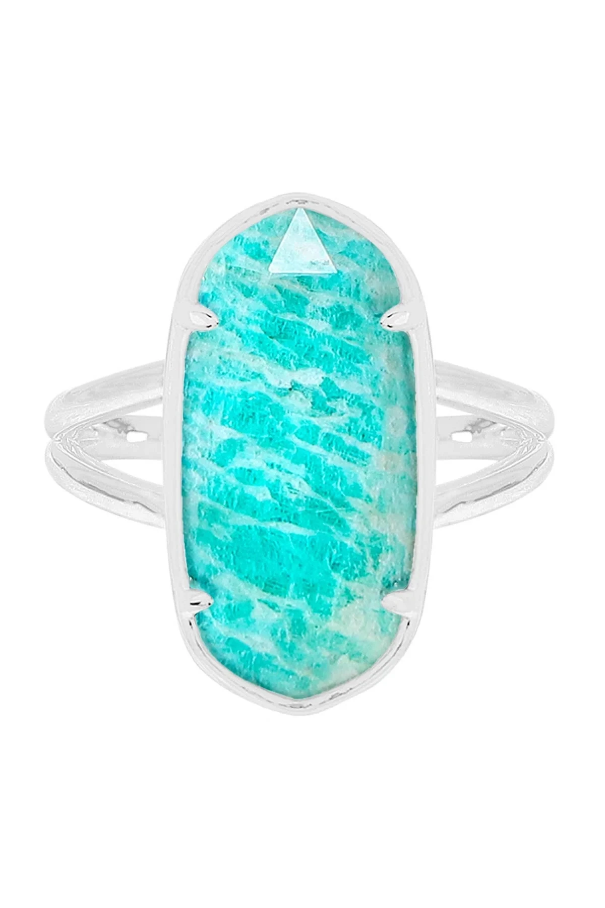 Sterling Silver Filled Jewelry Russian Amazonite Stone Casey Ring for Women Gifts Jewelry