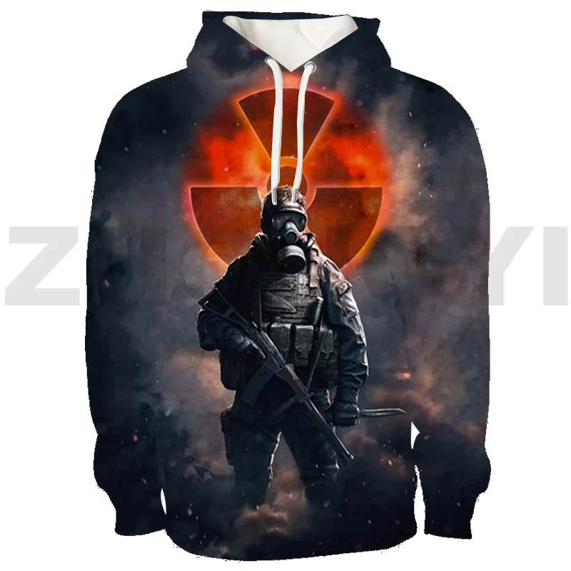 Fashion Stalker 2 Shadow Couple Clothes 3D S.T.A.L.K.E.R. 2 Heart of Game Printed Pullovers Cosplay Costume Daily Sudaderas Men