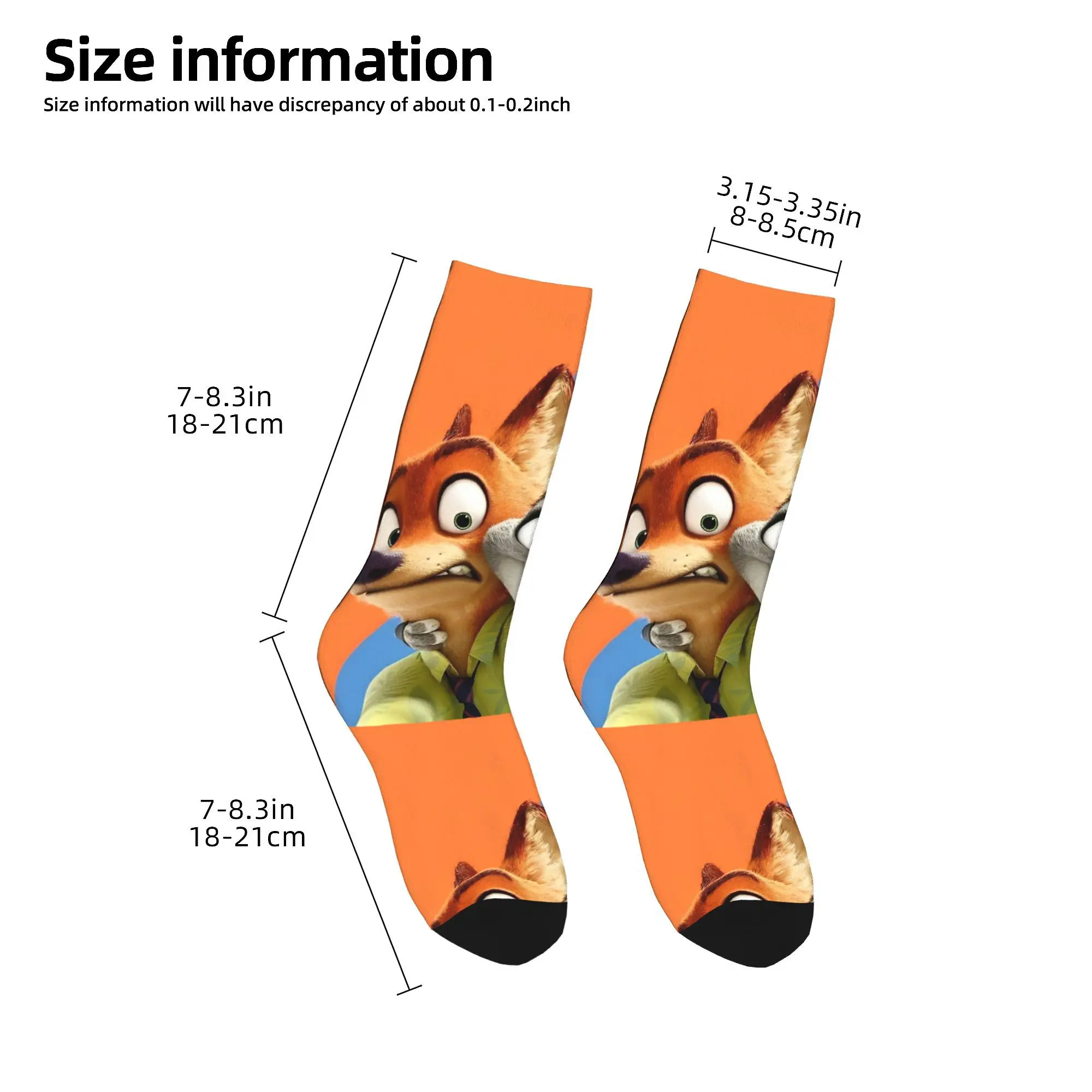 Winter Warme Bunte Frauen Männer Zootopia Judy und Nick Socken Kaninchen Atmungsaktive Mittelrohr Socken