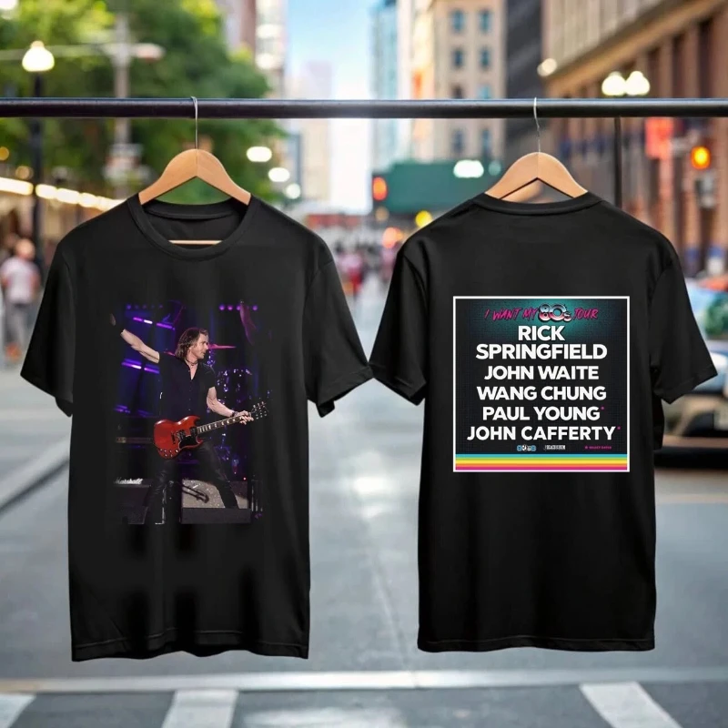 Camiseta American Rick Springfield Tour 2025, camiseta de Jessie's Girl Vintage Rock, novedad de verano, ropa de calle para hombres y mujeres