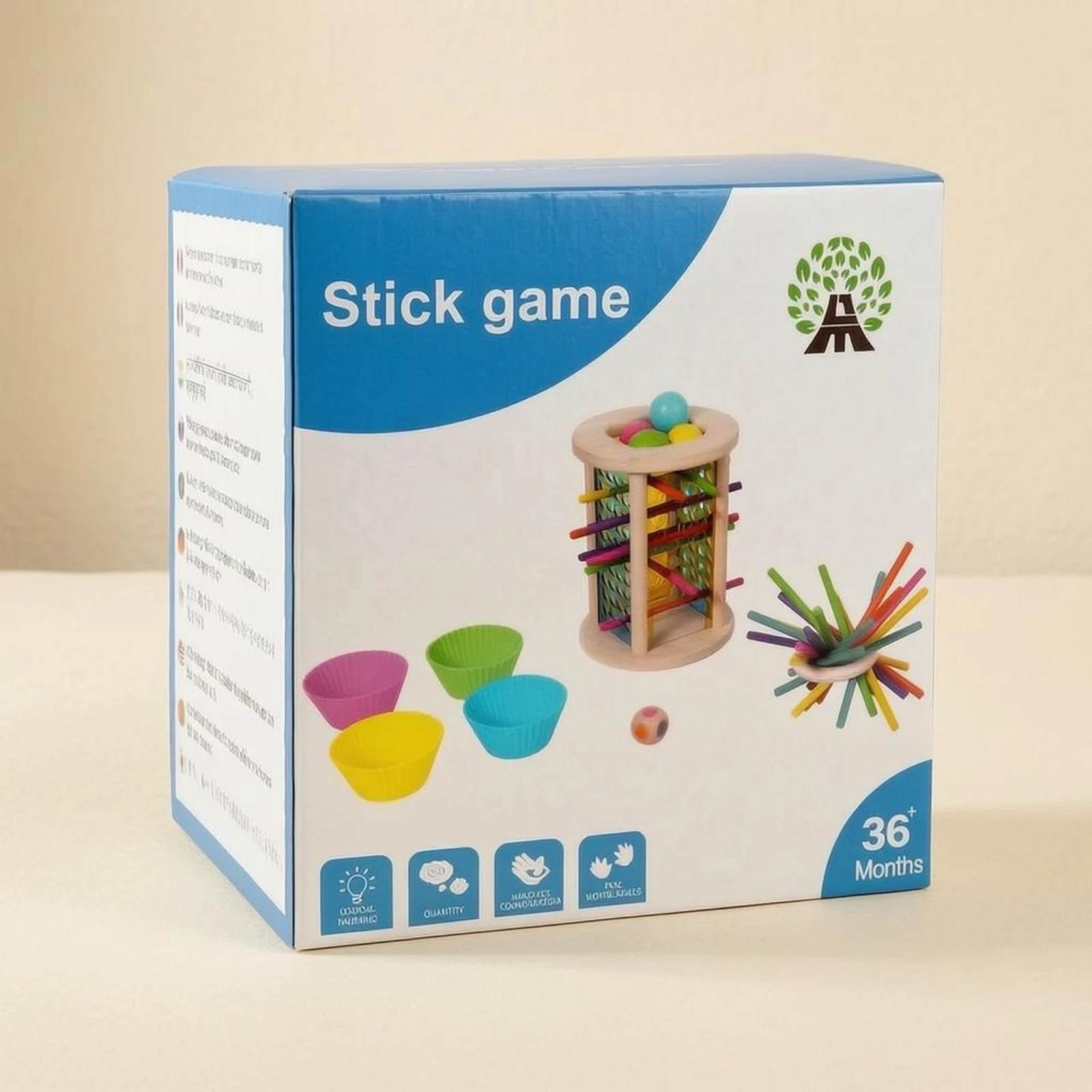 

Wooden Stick-Pulling Game Smooth Wooden Tabletop Game Balancing Stick Toy Fine Motor Skills Kids Plaything Coordination Training