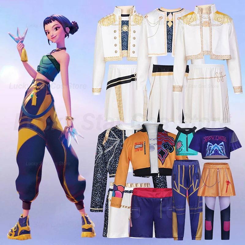 

2026 K pop Demon Hunter Cosplay Costume Anime Movie Characters Costume Rumi Zoey Cosplay Accessories Halloween Role Play