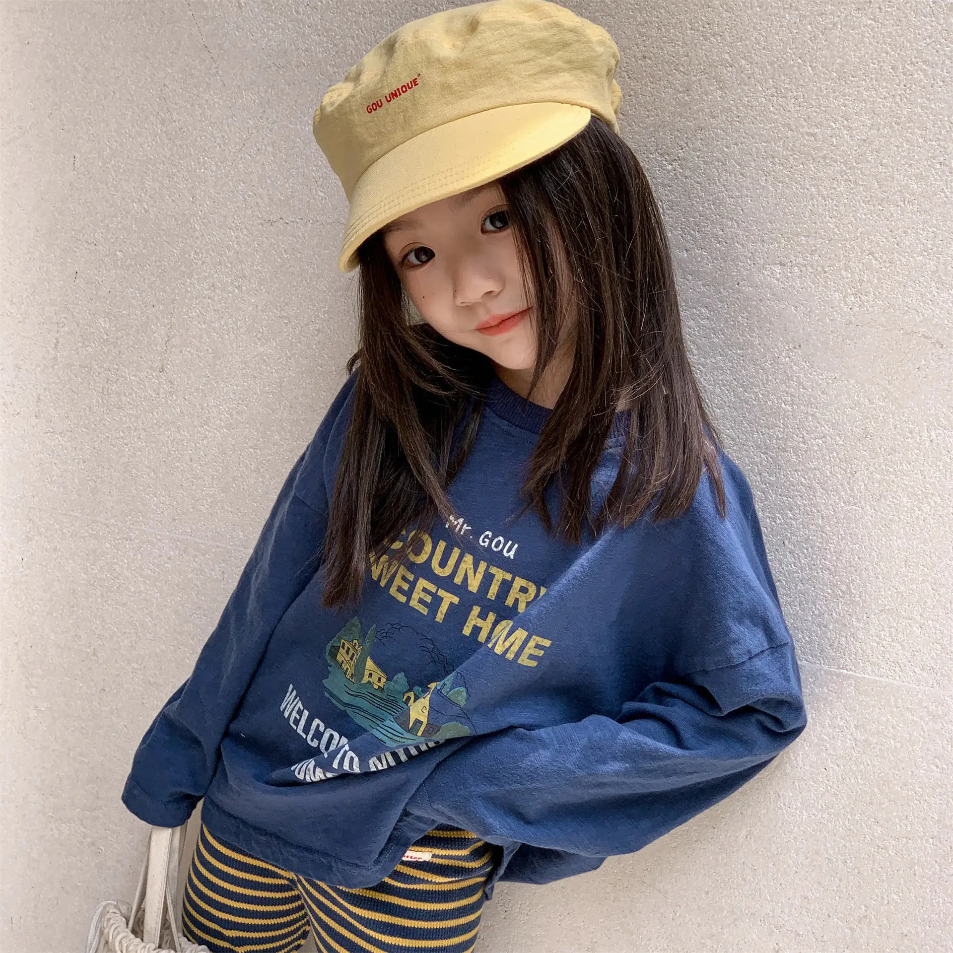 

2025 Autumn New Children Long Sleeve T Shirts Cartoon Letter Print Boys Casual Tee Kids Girls Cotton Bottoming Tops Baby Clothes