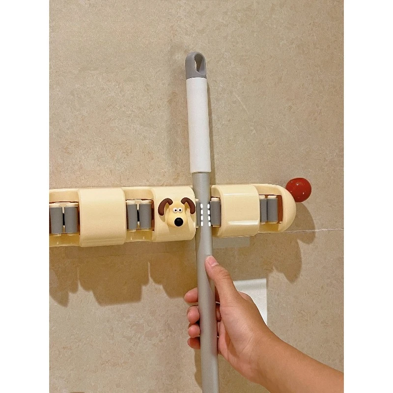 

Mop wall clip No punching Mop clip Fixed frame Artifact broom mop hook Bathroom storage rack