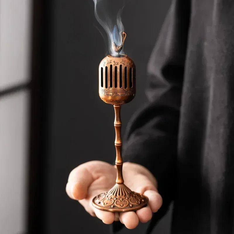 

Golden Finch Palace Lamp Alloy Incense Burner Tea Ceremony Supplies Decoration Multi-function Aromatherapy Tool Home Decor