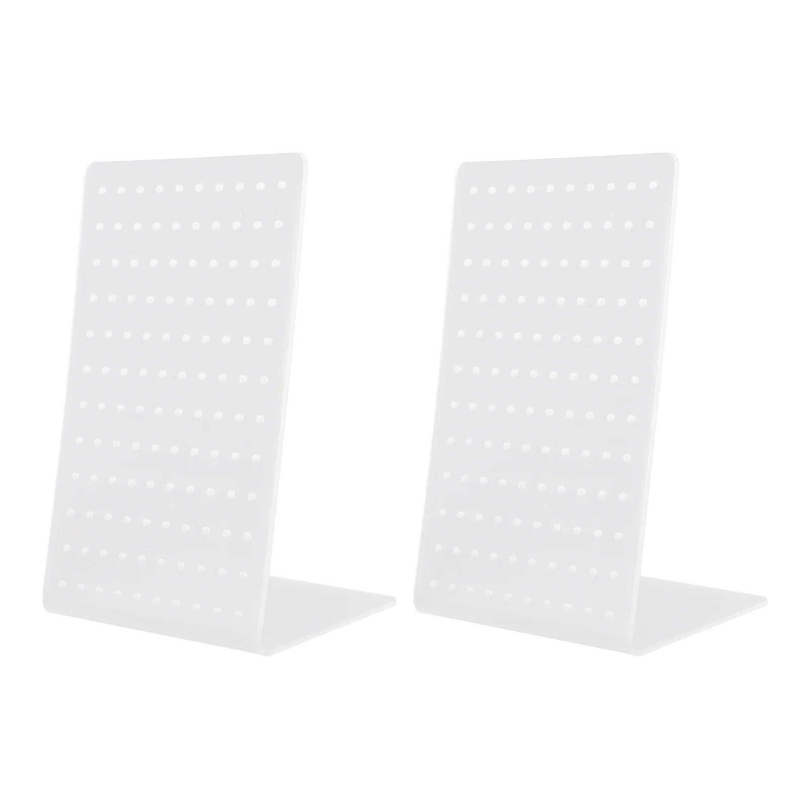 2Pcs Earring Holder Acrylic Jewelry Display Stand Solid Base Ear Stud Rack for Living Room Bedroom Use Earring Holder