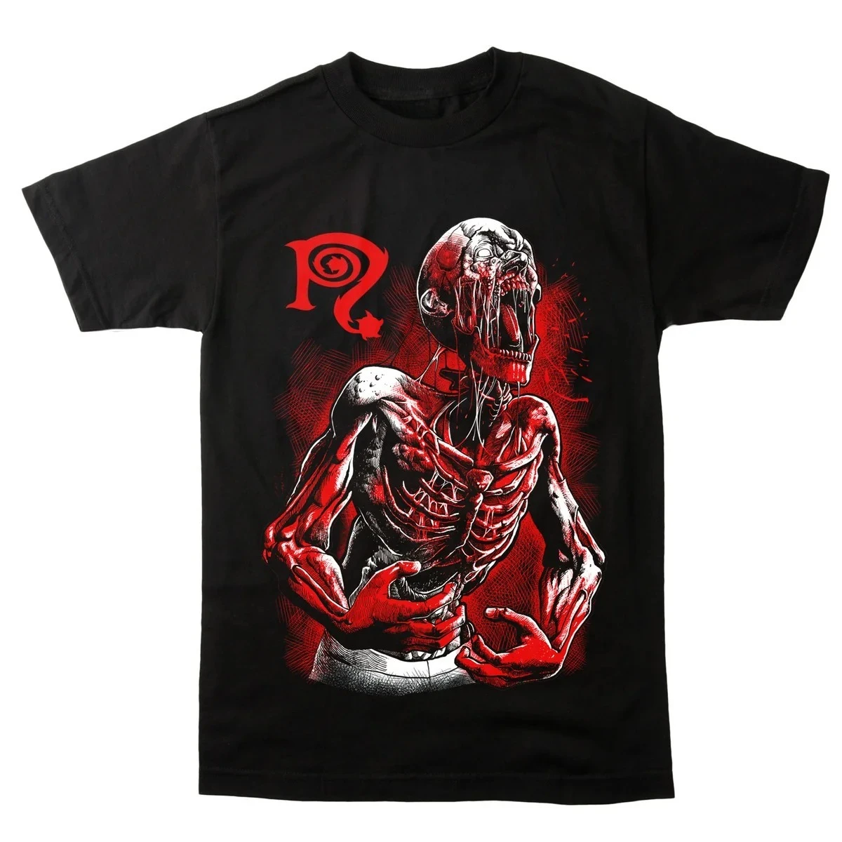 Screaming Anatomic Zombie Skeleton Print T‑Shirt Periphery Band Fan Unisex T‑Shirt Punk Rock Streetwear for Music Lovers