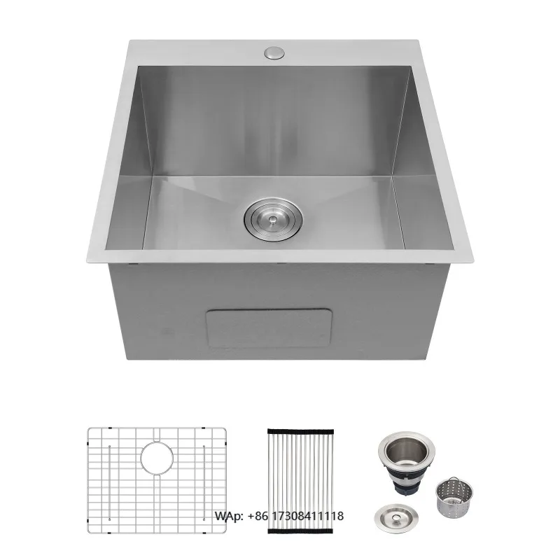 22inch High Depth  Home SUS304 Stainless Steel Easy Clean Laundry Sink