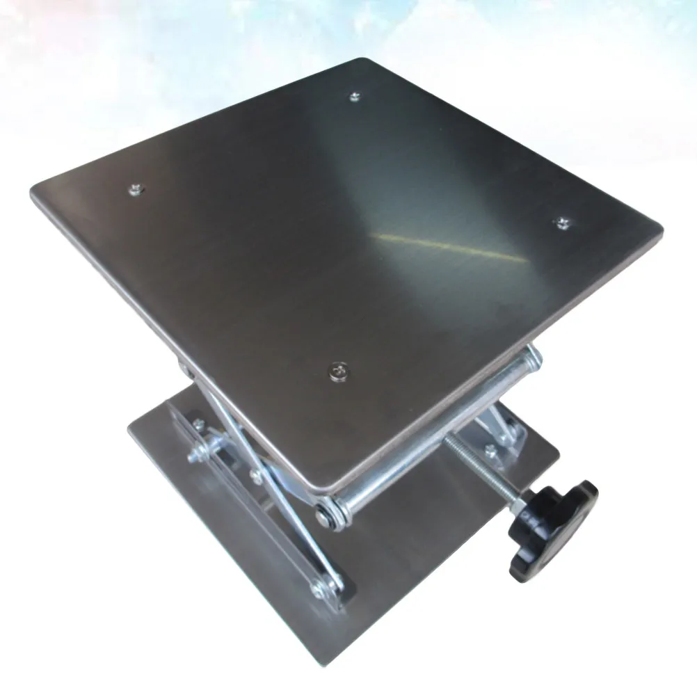 Stainless Steel Lift Stand Mini High Precision Adjustable Screw Stable Scissor Lift Platform Garage Mini Jack Stand