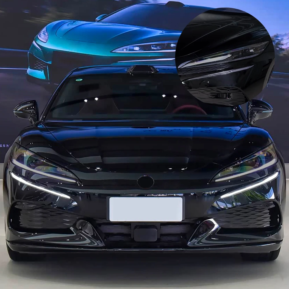 Custom Fit TPU PPF for Denza Z9 GT 2025-2026 High Gloss Smoke Black Pre Cut Headlight Protective Film Anti-Scratch Vinyl Wrap