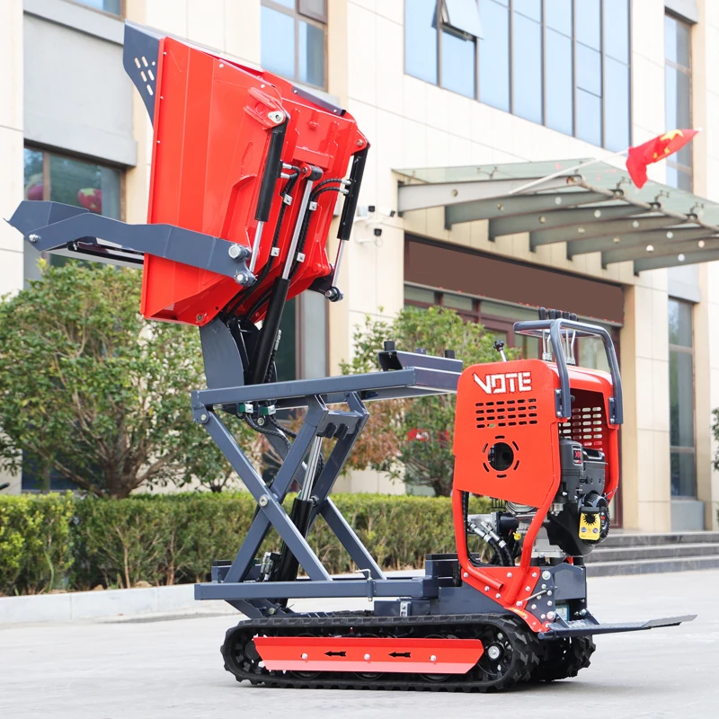 

Customized China Mini Dumper Diesel 1 Ton Crawler Dumper Mini Transporter 500kg 800kg Micro Mini Dumper Truck