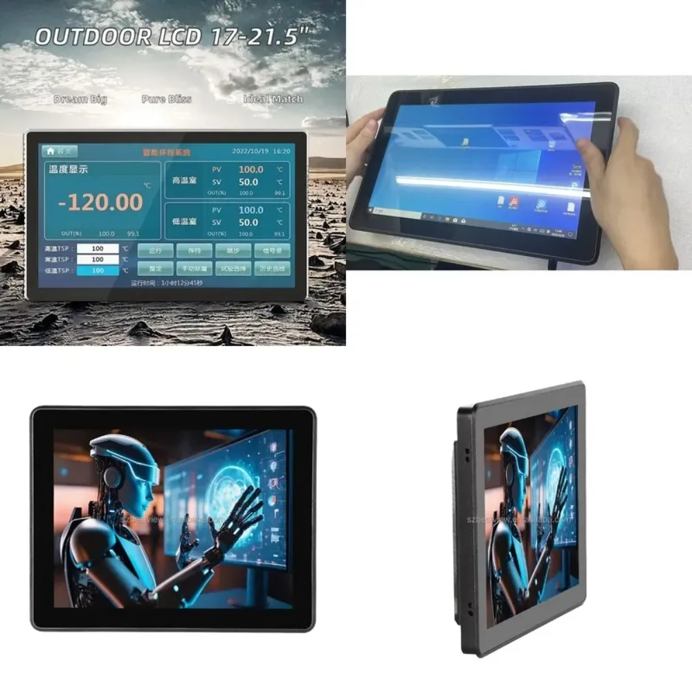 13.3-Inch 15.6-Inch Thin Film Transistor LCD Industrial Raspberry Leather Touch Screen with HDM-I Vga Input
