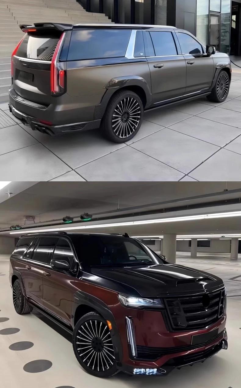 

carbon fiber Front lip rear lip Grille for Ford Cadillac Escalade modified wheel arch Engine cover Top wing body kit