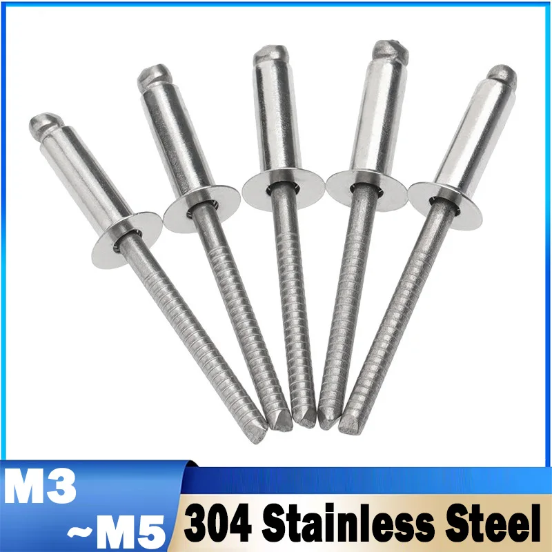 10/20Pcs M3 M3.2 M4 M5 304 Stainless Steel Blind Rivet Closed End Sealing Rivets Sealed Blind Rivet