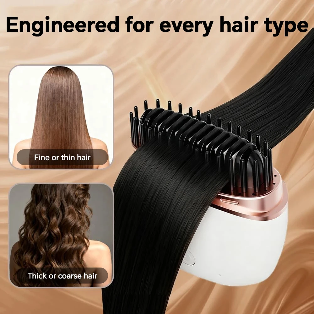 Mini Straightener, Cordless Rechargeable Portable Straightening Comb, Portable Rapid-Heat with 3 Temp Settings for Travel 5