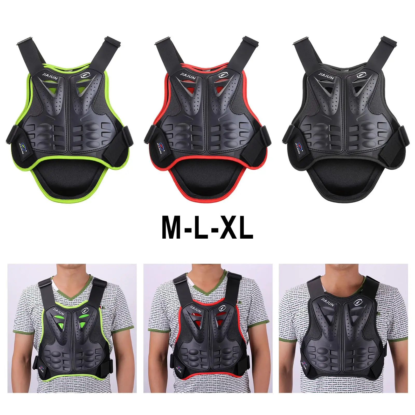 Breathable PE Motorcycle Armored Vest Chest Back Spine Safety Protector for Road Riding and Sports 6