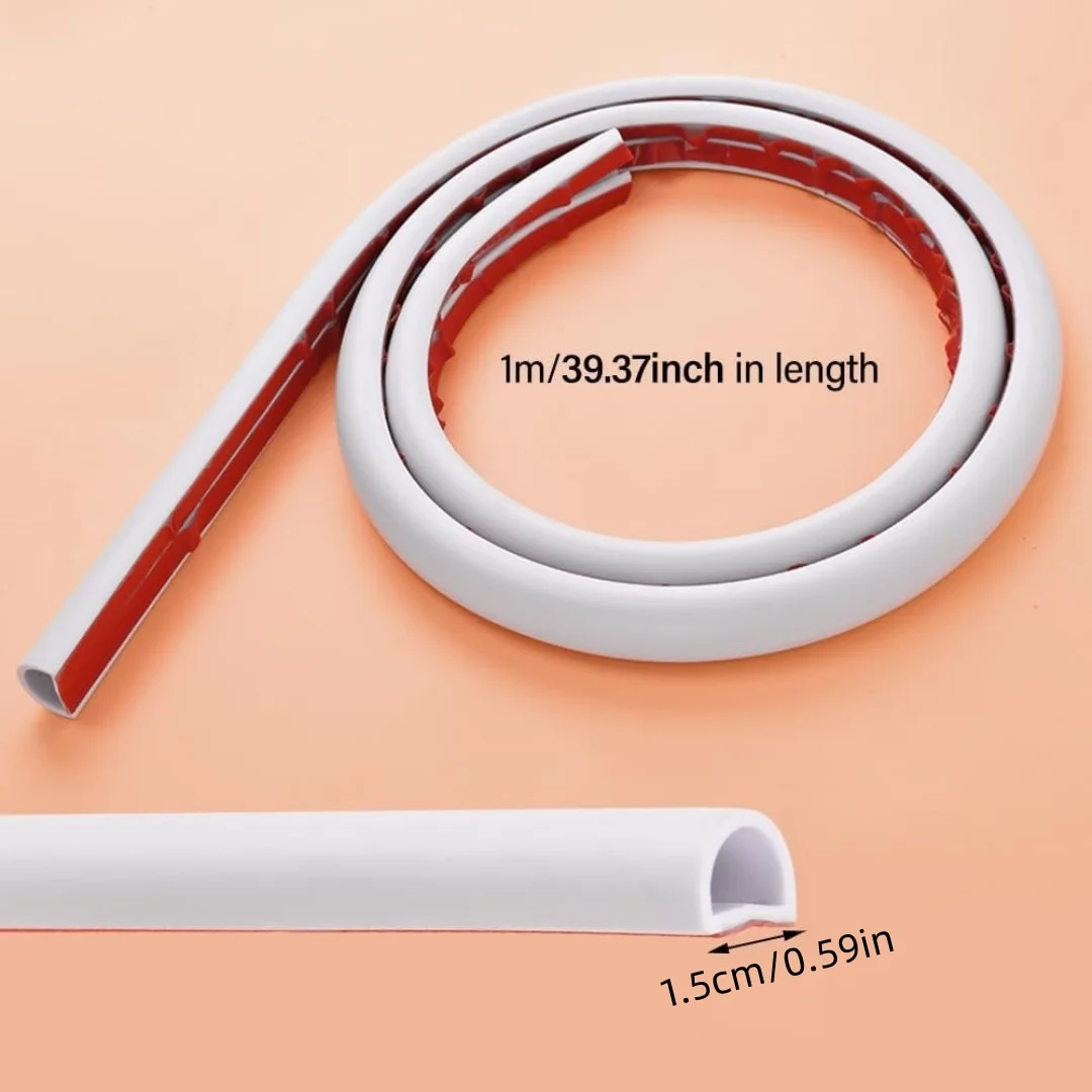 Cord Management Channel,Invisible Decorative Wire Cover, Anti-Step Protector, Adhesive Soft Cable Racew