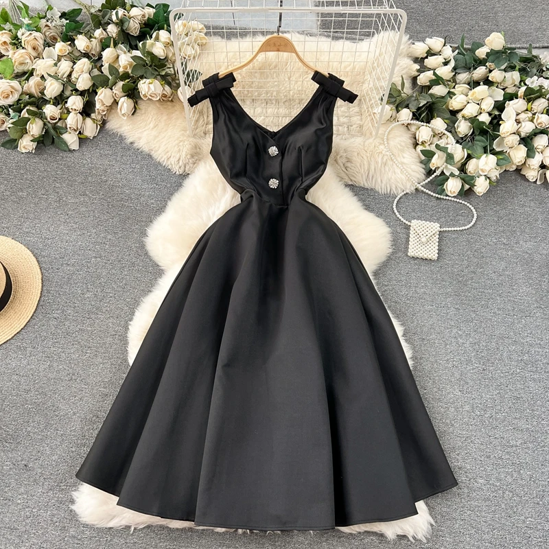 

Light Luxury Banquet Palace Style Formal Party Dress V-Neck Waist Cinched High-End Exquisite Dress
