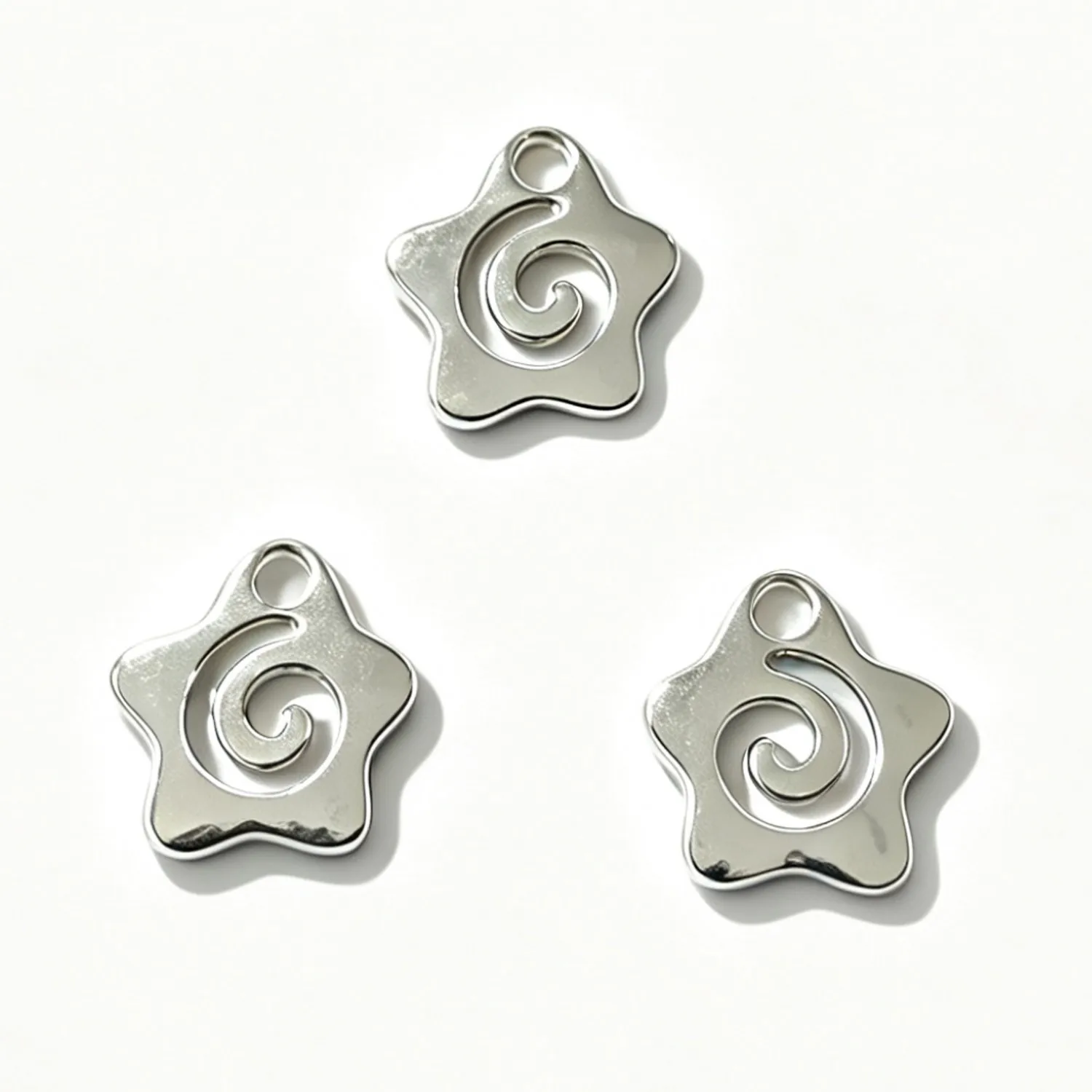 30pcs 14*13mm hole 2.2mm Tibetan silver Gold Tone star swirl charms EF1395