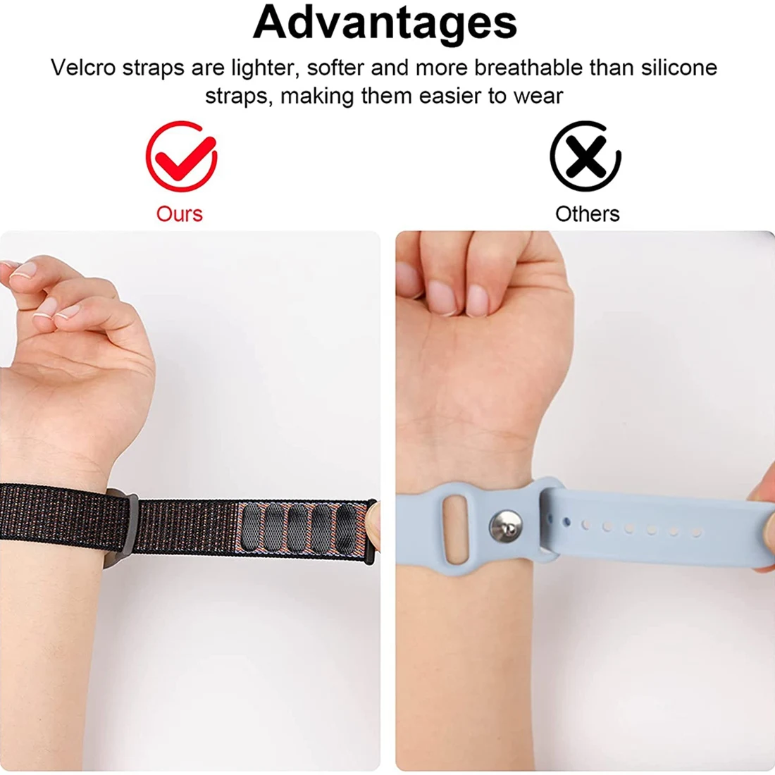 A99Z Kid Wristband Compatible with Apple AirTag, Protective Case for Air Tag GPS Tracker Holder with Nylon Bracelet G