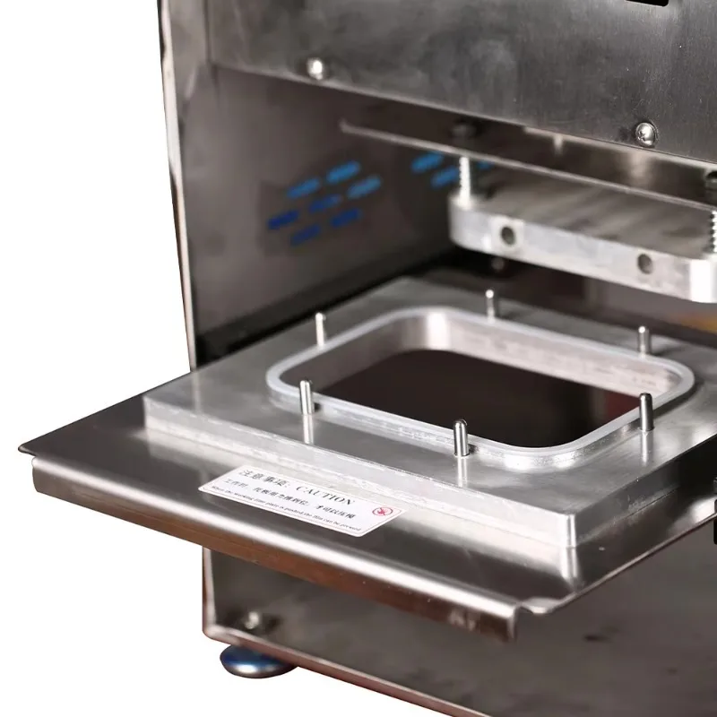 Portable Mini Desktop Manual Vacuum Sealing Machine, Foil Plastic Cap for Fast Food Lunch Boxes, High Quality