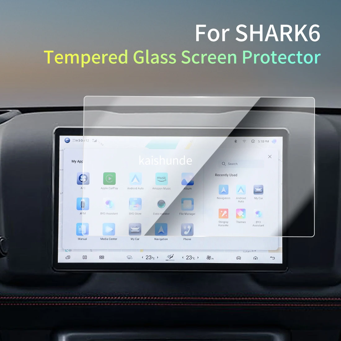

Car Stickers Meters Protector For 26 BYD SHARK6 Tempered Glass Protective Film Display Navigation Vehicle