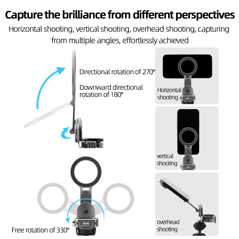 BRDRC Magnetischer Adapter für DJI Pocket 3 Teleprompter-Halterung, Kamera-Livestreaming-Halterung, Erweiterungsrahmen-Zubehör – Detail 18