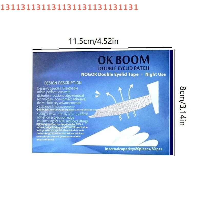 ملصقات جفن مزدوج لذاكرة النوم، غير مرئية للعيون المقلدة، ملصقات جفن غير مرئية مقاومة للماء، 40 قطعة، 80 قطعة #2