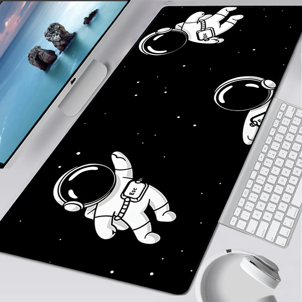 Espaço bonito do astronauta Grande Gaming Mouse Pad, computador Mousepad, tapete do rato do PC Gamer, tapete do teclado do portátil, almofada da mesa, XXL