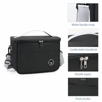 Capacity hand-held with shoulder strap insulated bag, lunch box bag, student thickened waterproof lunch bag。-zmt 2