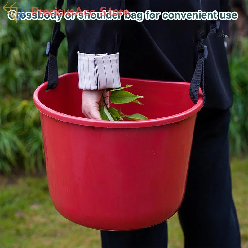 T.Fruit Picking Bucket Ergonomic Multifunctional Harvest Carrier Bag for Outdoor Farm & Garden Use Convenient Fertilizer Holder
