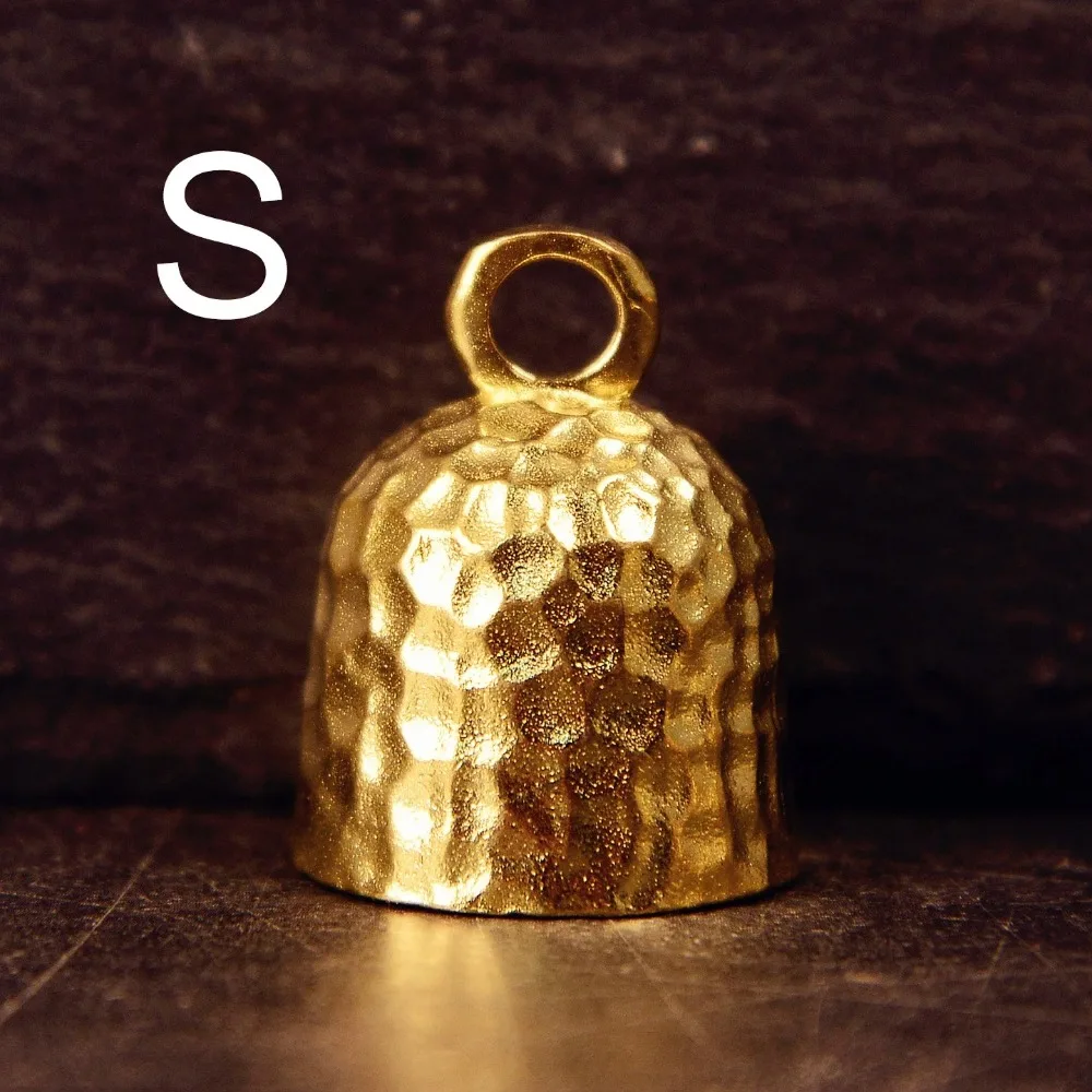Exquisite Brass Brass Bell Mini Size Round Shape Key Chain Vintage Hanging Charm Men Women Gift