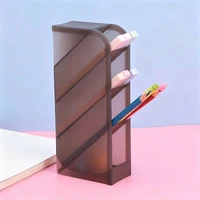 1pcs Vertical Slant Pen Organizer Desktop Stationery Storage Box Multi Compartment Pencil Holder Back to School Desk Accessories 4