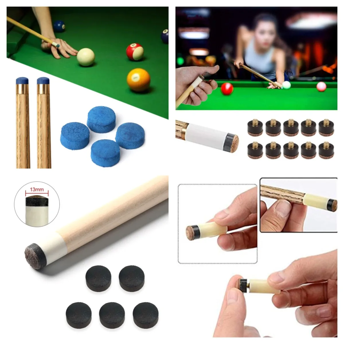 5/10/20pcs 10/11/12/13mm Pool Cue Tips Snooker Cue Ferrule Billiard Accessories For Billiards Fans Entertainment