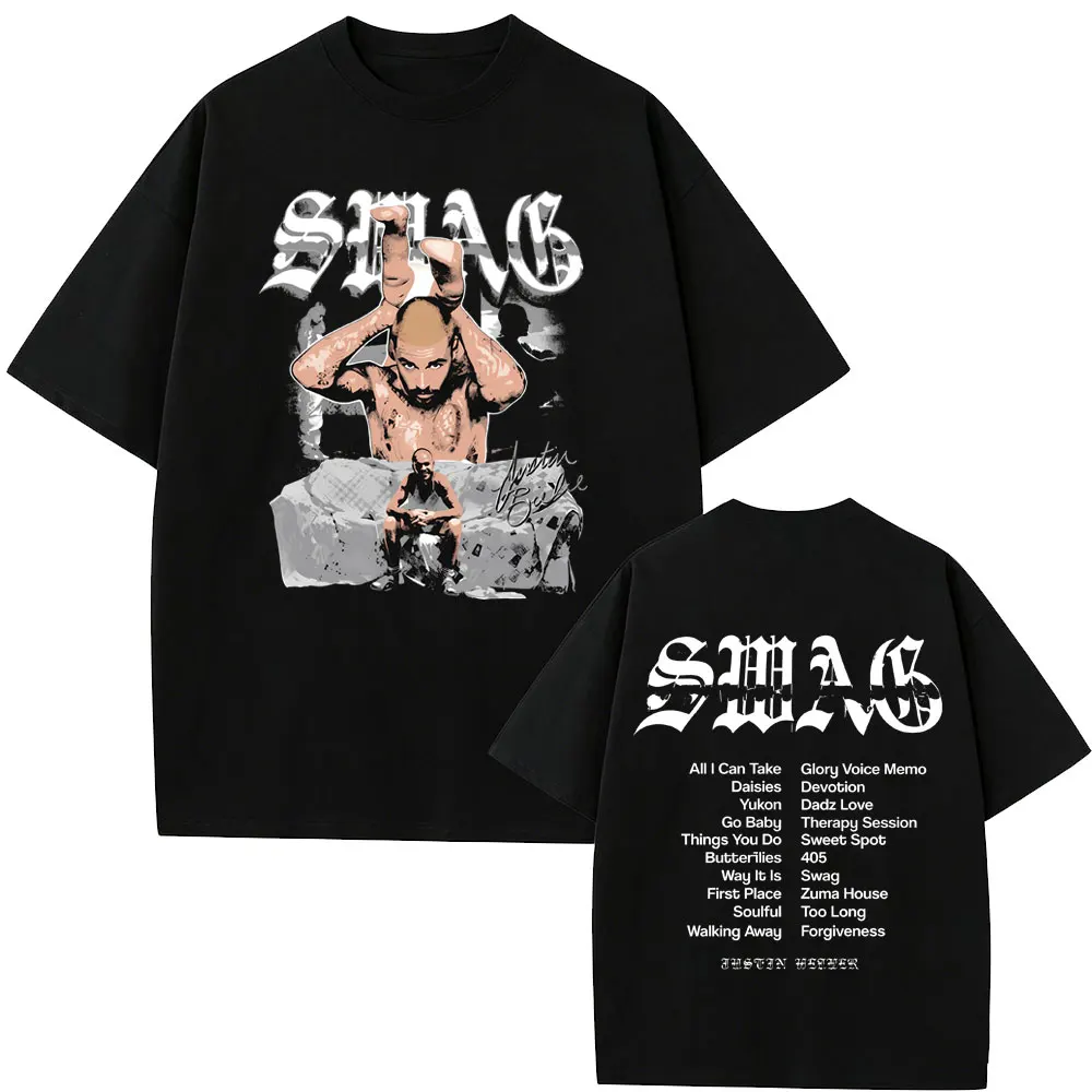

Justin Bieber SWAG Album 2026 Merch T Shirts Men Women O-Neck High Quality Fashion T-shirts Men's Hip Hop Oversized Streetwear