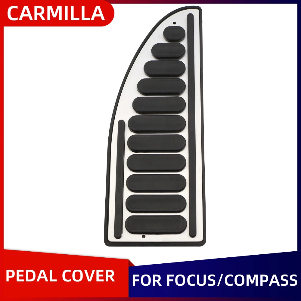 Pedales de reposapiés, cubierta de placa, almohadillas de Pedal de coche para Ford Focus Fiesta Mondeo Escape s-max c-max para Jeep Compass 17-20, estribo
