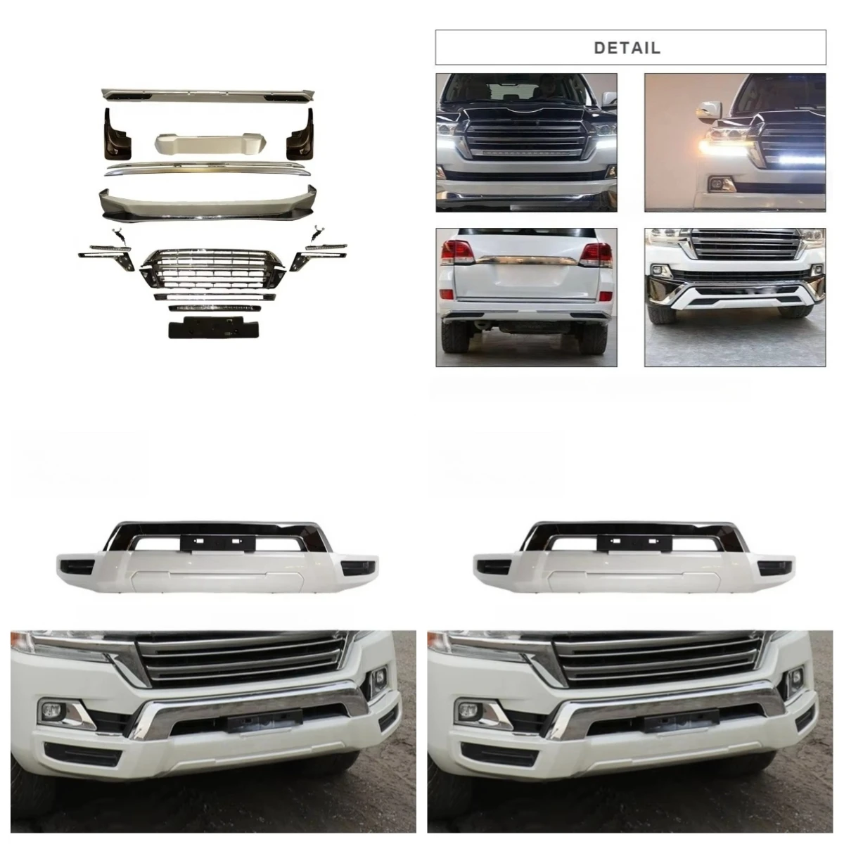 

Stlf Factory LC200 Facelift Body Kit Front Bumper Grille Upgrade Accessories For Auto Parts Land Cruiser 200 LC200 Conversio