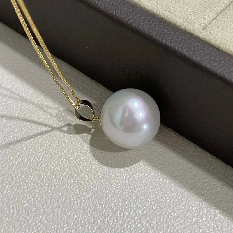 

Natural 10-11mm Genuine White Pearls Pendant for Women Wedding Gifts Fine Jewelry