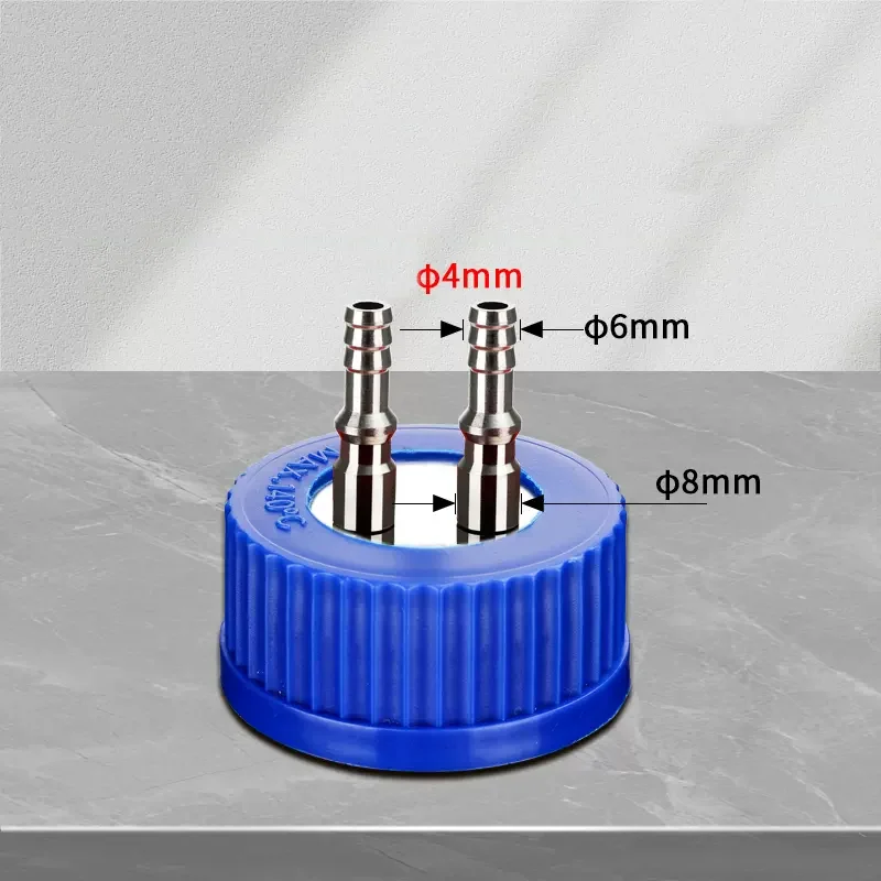 Xin Tester Lab Single-pass Two-way Three-way Four-way Refill Bottle Cap Stainless Steel + PP Reagent Bottle Cap