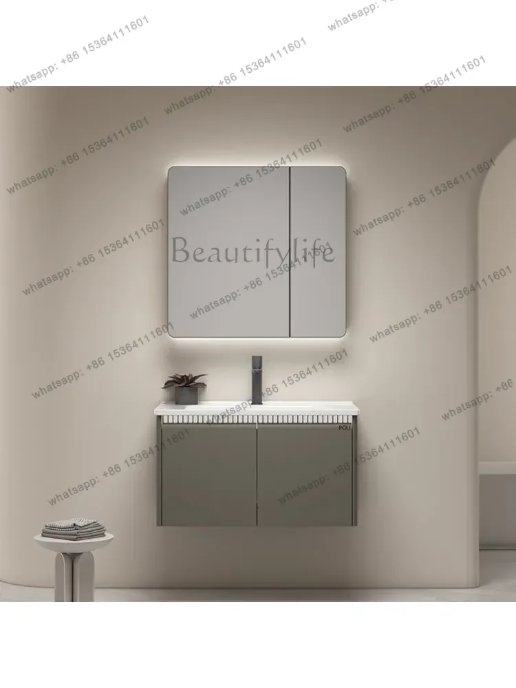 

Toilet Space Aluminum Bathroom Mirror Cabinet Shelf Beauty Mirror Smart Bathroom Mirror