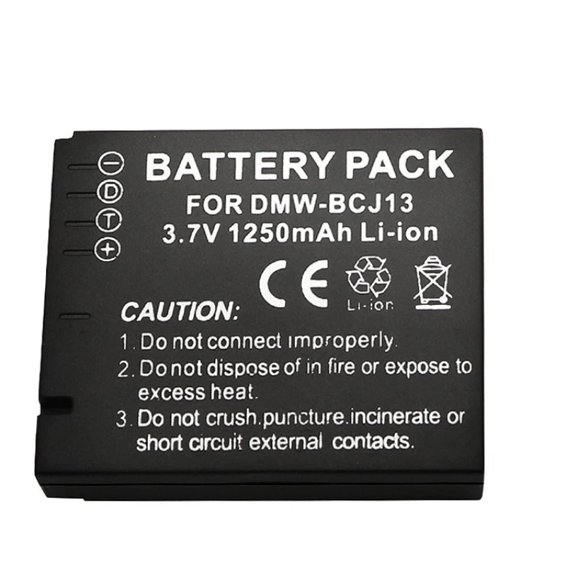 1250mAh 3.7V Suitable for Panasonic BCJ13 Camera Battery BCJ13 Lithium Battery Camera Accessories Long Range Digital Battery