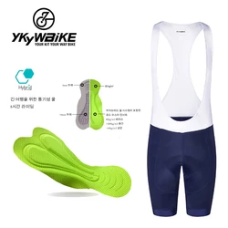 YKYWBIKE Summer Male Cycling Bib Shorts Men Breathable MTB Road Bike Pants 3D Sponge Padded For 8 Hours Bicycle Riding Clothing